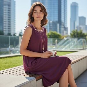 R & M Richards Sheath Dress with Detachable Necklace Size 16